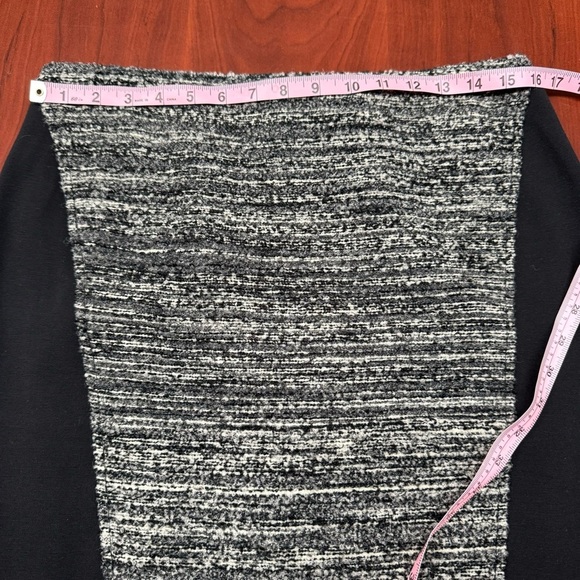 Ann Taylor Tweed Pencil Skirt Black Wool Blend Mixed Media Women’s Size 10 - Picture 5 of 7